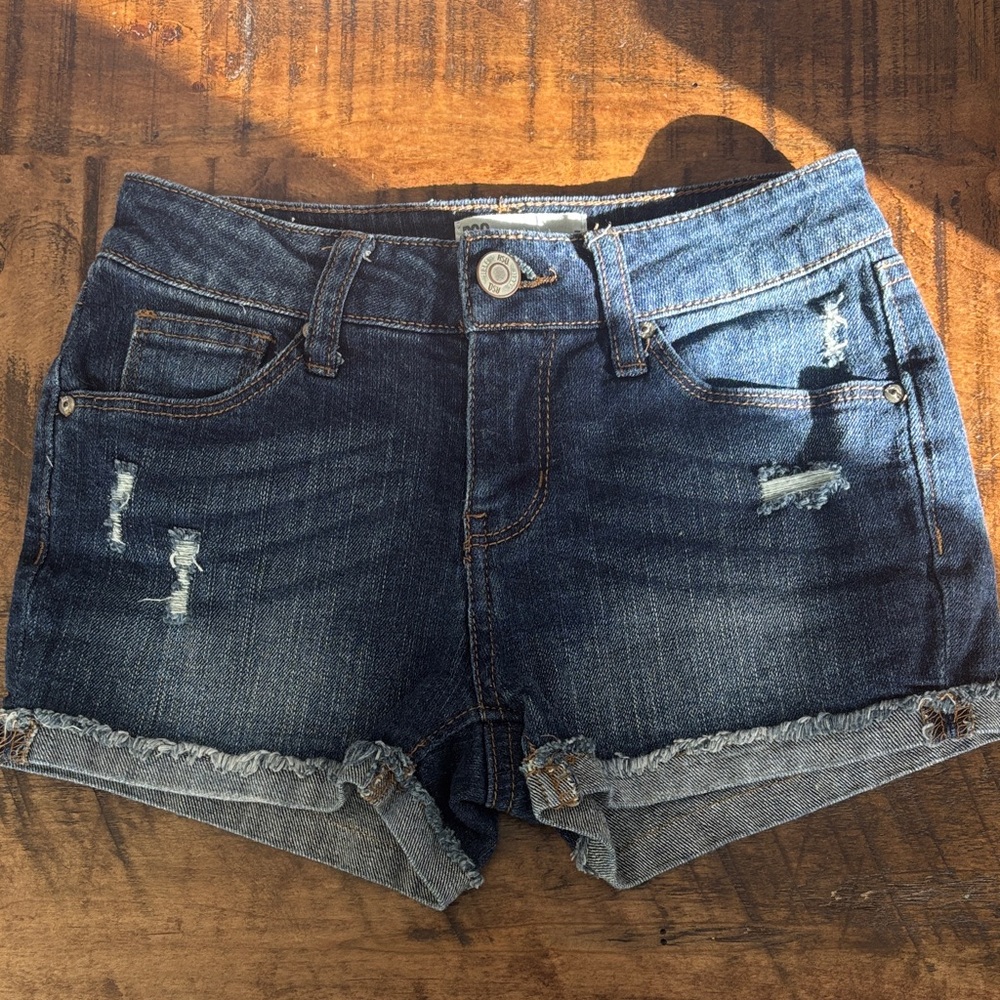 Kids RSQ Blue Distressed Jean Shorts